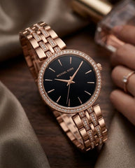 Michael Kors Darci Rose Gold Black
