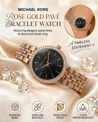 Michael Kors Darci Rose Gold Black