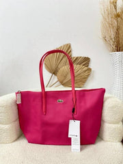 Lacoste Leather Tote Hot Pink Premium With OG Packing