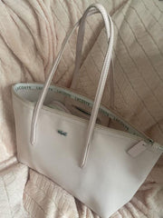 Lacoste Leather Tote Grey Premium With OG Packing