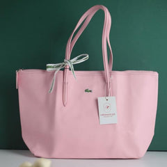 Lacoste Leather Tote Light Pink Premium With OG Packing