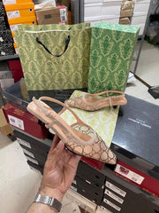 Gucci GG Mesh Slingback Pumps With Crystals With OG Box & Carry Ba ricot 1806