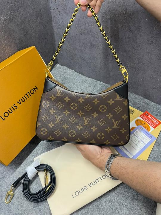 Louis Vuitton Twinny Handbag Brown Black Monogram Canvas With OG Box Dust Cover & Carry Bag 9055 Monogram with Black