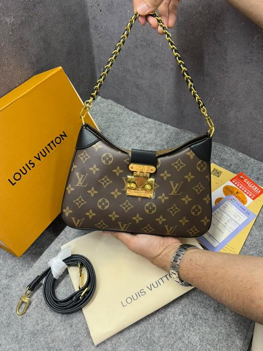 Louis Vuitton Twinny Handbag Brown Black Monogram Canvas With OG Box Dust Cover & Carry Bag 9055 Monogram with Black