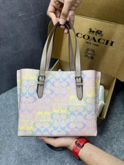 Coach Mollie 66105 Multi Color SmallTote With OG Box & Dust Cover 66105 Rainbow