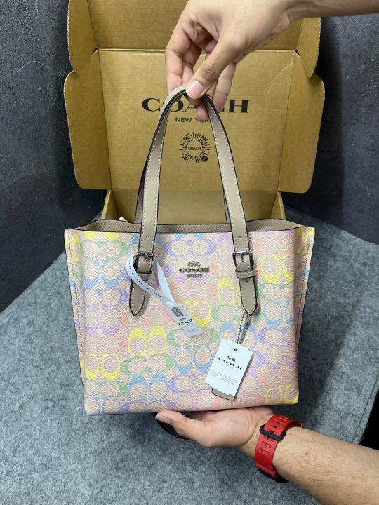 Coach Mollie 66105 Multi Color SmallTote With OG Box & Dust Cover 66105 Rainbow