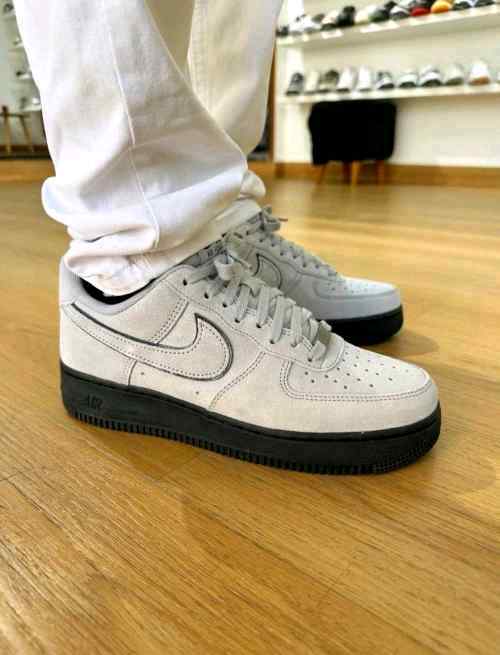 Nike AIR FORCE SUEDE BLACK GREY FOR MEN