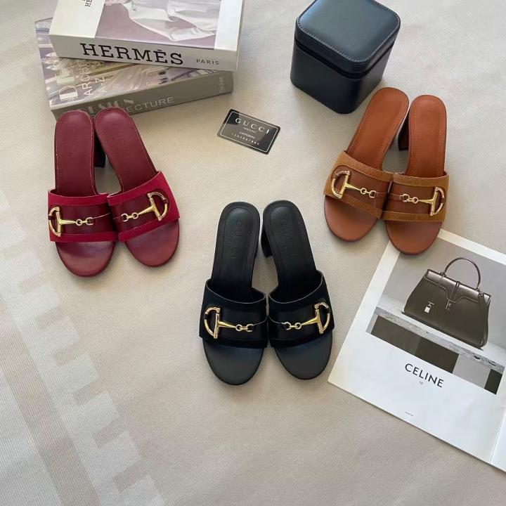 Gucci Horsebit Mid Block heel Sandals Suede Leather Wine Red With OG Box 12318 Wine