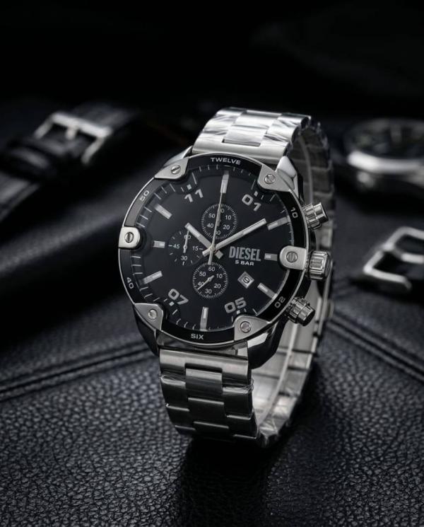 Diesel Spiked silver Black