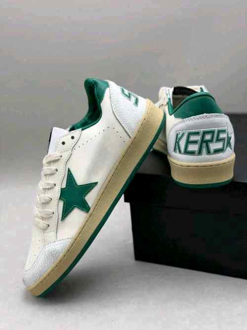 Golden Goose Ballstar White Green Sneakers