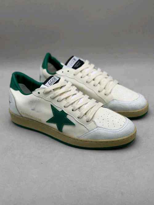 Golden Goose Ballstar White Green Sneakers