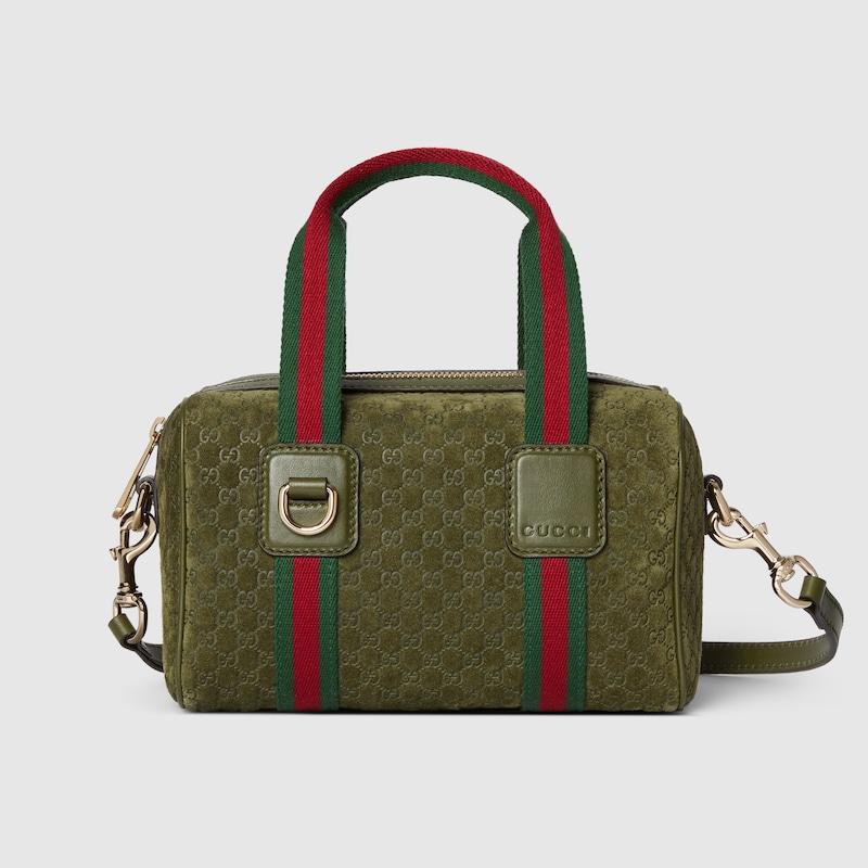 GUCCI GREEN MINI DUFFLE BAG GG MONOGRAM PREMIUM WITH OG BOX