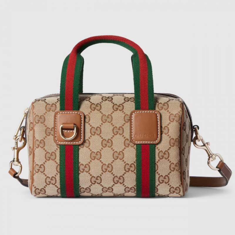 GUCCI BIEGE MINI DUFFLE BAG GG MONOGRAM PREMIUM WITH OG BOX