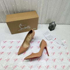 Christian Louboutiin Iriza 70 Patent Apricot High Quality Heels With OG Box Dust Bag W53 Apricot
