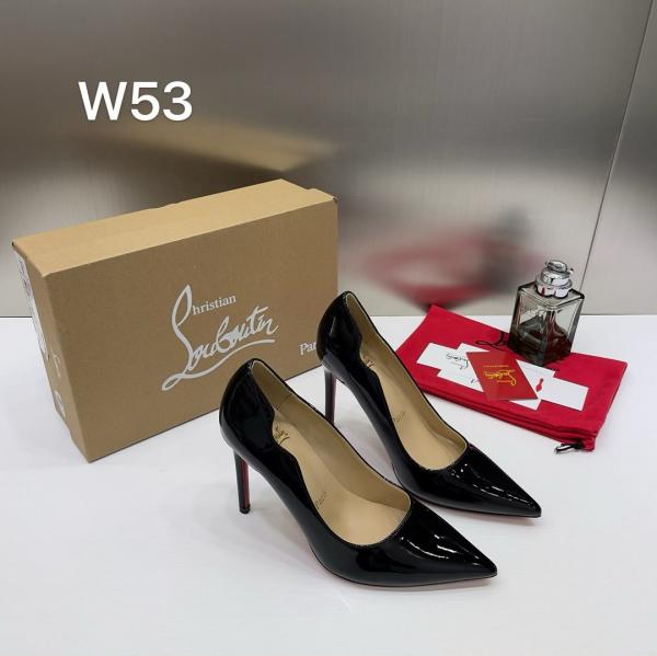 Christian Loubouttin Miss Iriza 10 Black Z Heels Patent With OG Box & Dust Cover NW53
