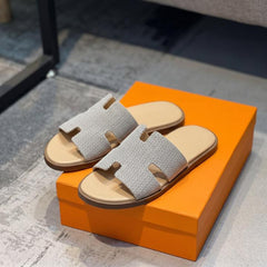 Hermes Izmir Premium Sandal Beige line