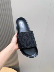Dior Aqua Jacquard Oblique Black Sandal