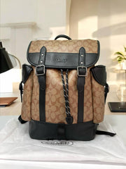 COACH BIEGE SIGNATURE RIVINGTON PREMIUM CLASSIC BAGPACK WITH DUST BAG