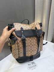 COACH BIEGE SIGNATURE RIVINGTON PREMIUM CLASSIC BAGPACK WITH DUST BAG