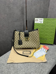 Gucci GG Padlock Medium Shoulder Bag With OG Box & Dust Ba  760688 Black