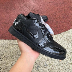 Nike Air Jordan 1 Low SE Patent Elephant Black