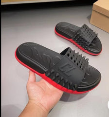 Louboutin take it easy slides black