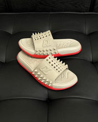 Christian louboutin take it easy slides beige