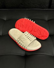 Christian louboutin take it easy slides beige