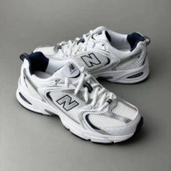 New Balance White Navy 530 Trainers Mens