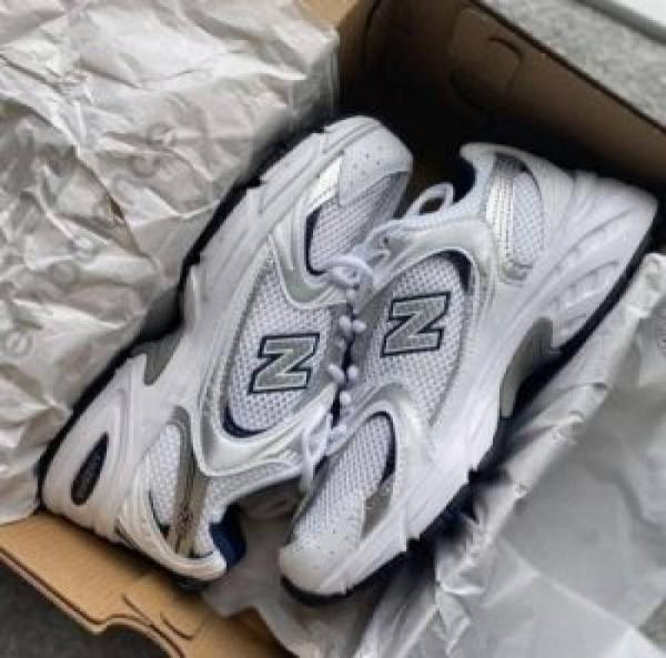 New Balance White Navy 530 Trainers Mens