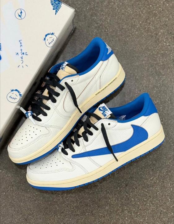 Semi UA Travis scot x nike air jordan 1 low fragment heat OG BOX