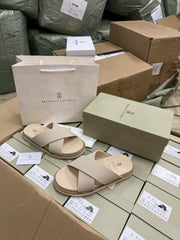 Brunelllo Cucinelli Leather Sandal Beige