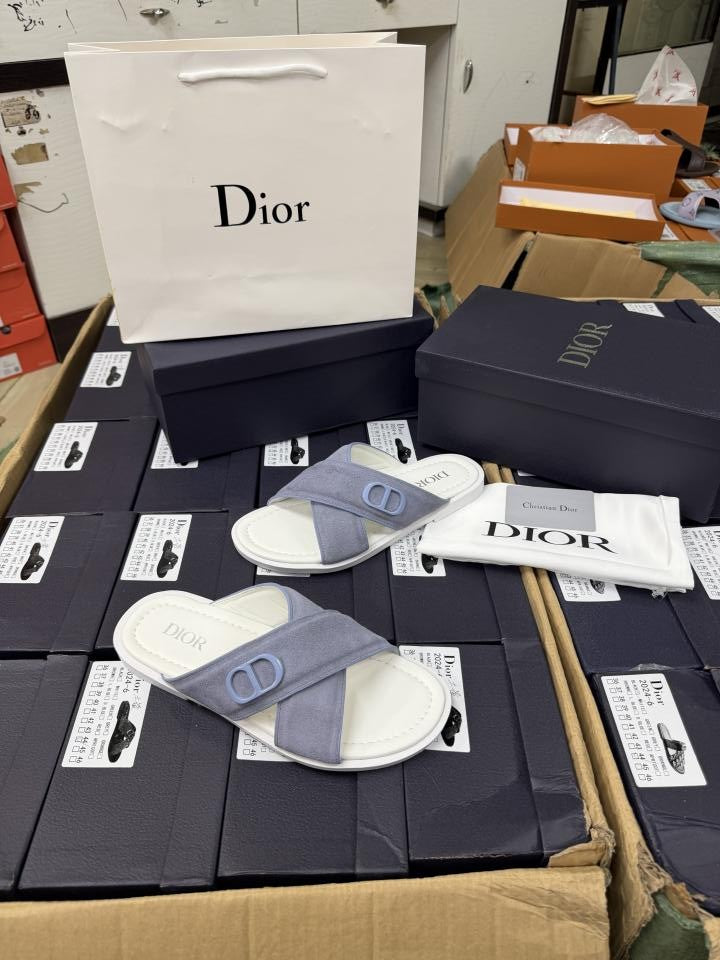 Dior CD Crisscross Mens White Sandal
