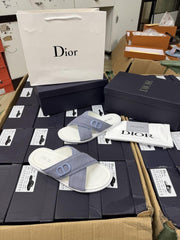 Dior CD Crisscross Mens White Sandal