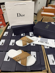Dior CD Crisscross Mens White Sandal