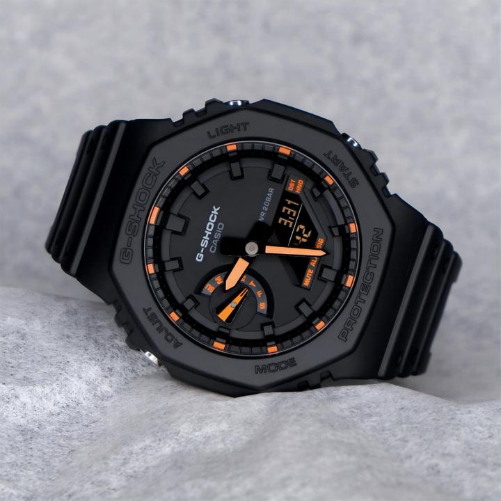 Casio g shock ga2100 black and orange