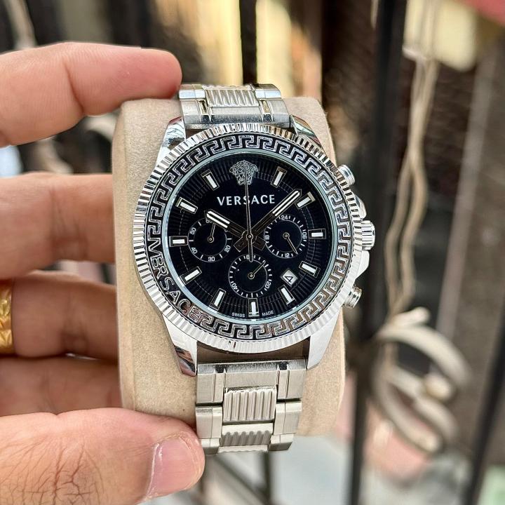 Versace Greca Action Chronograph silver Black
