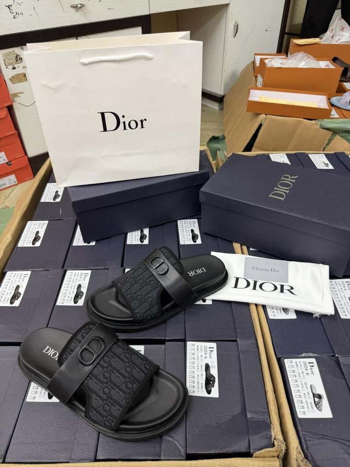 Dior Aqua Oblique Black Sandal Premium