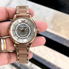 EMPORIO ARMANI MECANICO 2 AUTOMATIC ROSE WHITE F171