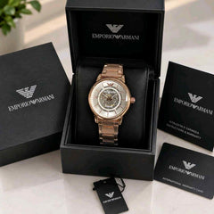 EMPORIO ARMANI MECANICO 2 AUTOMATIC ROSE WHITE F171