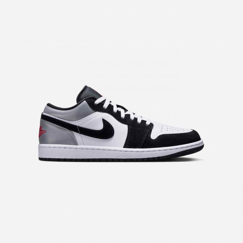 Nike Air Jordan 1 Low White Fire Red Black Matte Silver