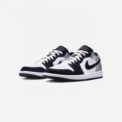 Nike Air Jordan 1 Low White Fire Red Black Matte Silver