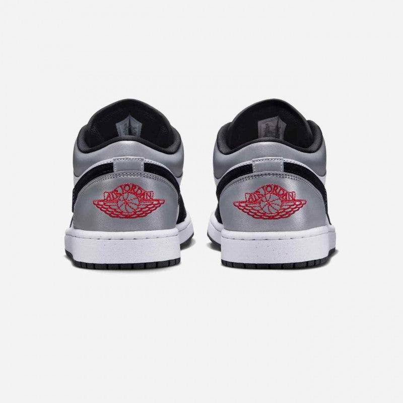 Nike Air Jordan 1 Low White Fire Red Black Matte Silver