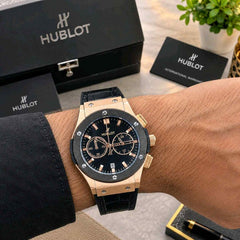 HUBLOT BIG BANG BLACK GOLD CROCODILE STRAP F176