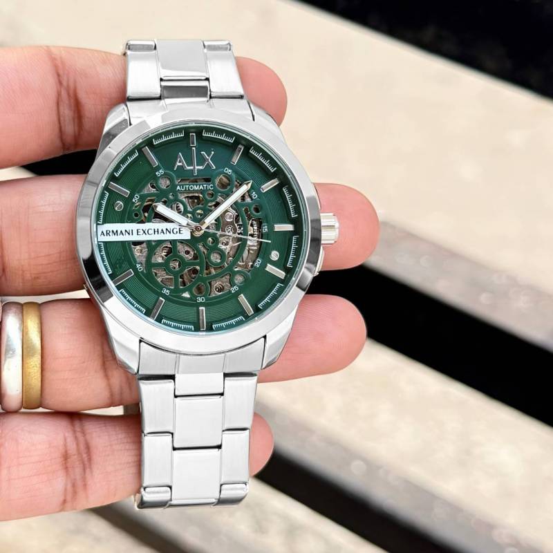 Armani Exchange Ax2418 Hampton Automatic silver green
