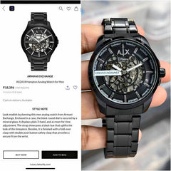 Exchange Armani Ax2418 Hampton Automatic full black and white