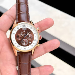 TAG Heuer Carrera Mikrograph 1100th of a Second brown