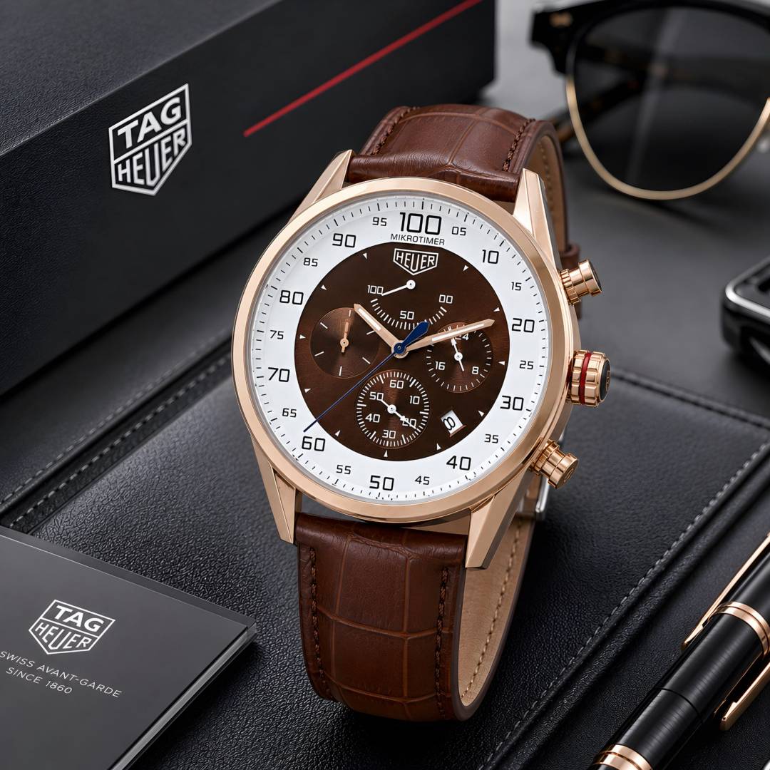 TAG Heuer Carrera Mikrograph 1100th of a Second brown