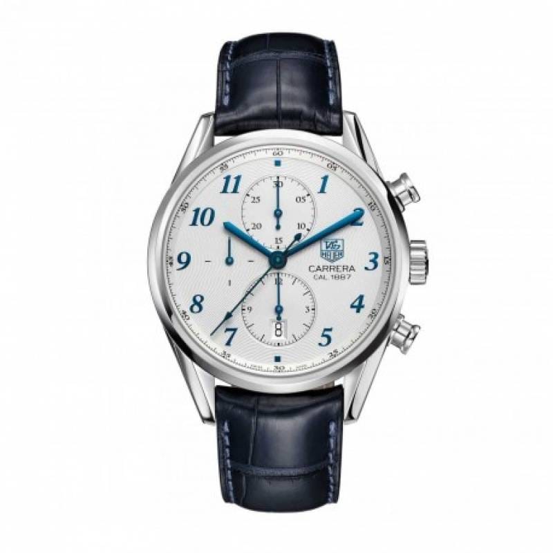 TAG Heuer Carrera Calibre 1887 Automatic Chronograph blue and white