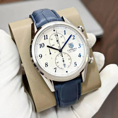 TAG Heuer Carrera Calibre 1887 Automatic Chronograph blue and white